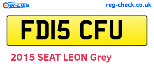 FD15CFU are the vehicle registration plates.