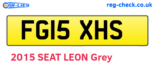 FG15XHS are the vehicle registration plates.