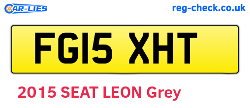 FG15XHT are the vehicle registration plates.