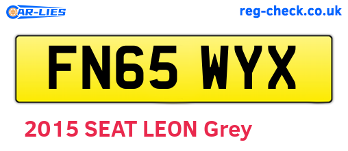 FN65WYX are the vehicle registration plates.