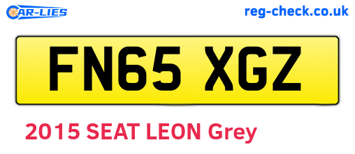 FN65XGZ are the vehicle registration plates.