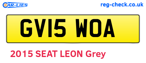GV15WOA are the vehicle registration plates.