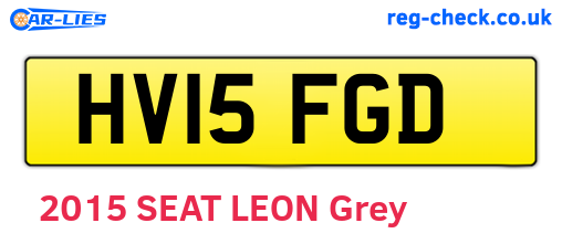 HV15FGD are the vehicle registration plates.