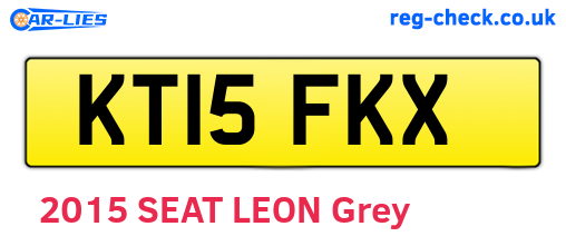KT15FKX are the vehicle registration plates.