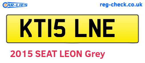 KT15LNE are the vehicle registration plates.