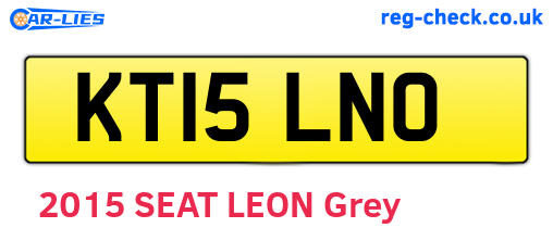 KT15LNO are the vehicle registration plates.