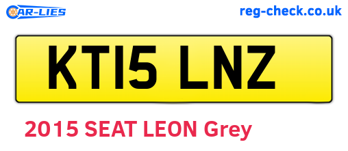 KT15LNZ are the vehicle registration plates.