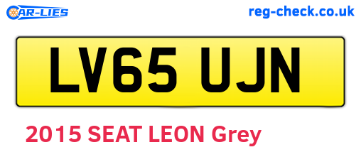 LV65UJN are the vehicle registration plates.