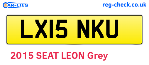 LX15NKU are the vehicle registration plates.
