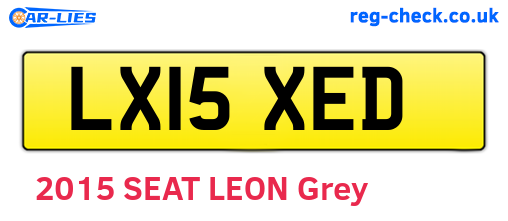 LX15XED are the vehicle registration plates.