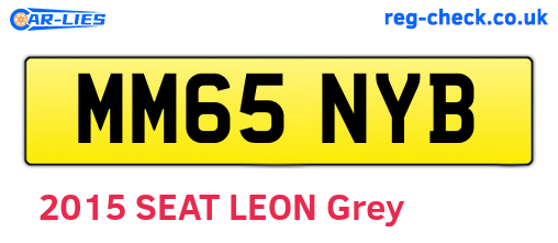 MM65NYB are the vehicle registration plates.