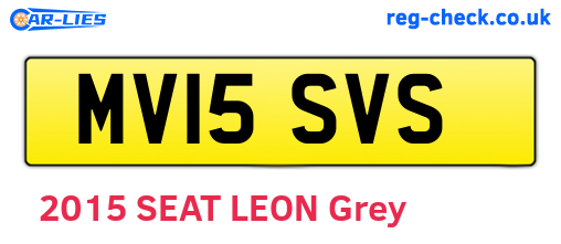 MV15SVS are the vehicle registration plates.