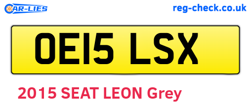 OE15LSX are the vehicle registration plates.