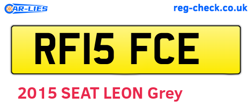 RF15FCE are the vehicle registration plates.