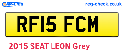 RF15FCM are the vehicle registration plates.