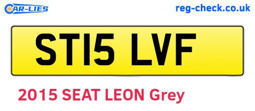 ST15LVF are the vehicle registration plates.