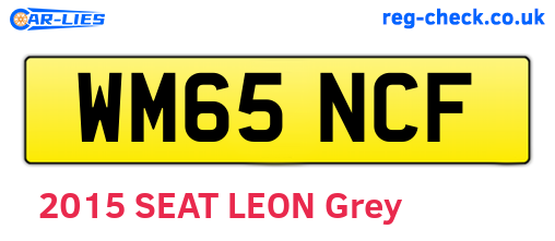 WM65NCF are the vehicle registration plates.