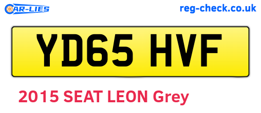 YD65HVF are the vehicle registration plates.