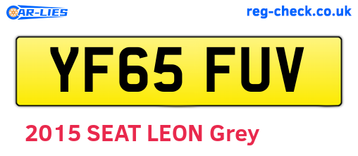 YF65FUV are the vehicle registration plates.