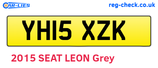 YH15XZK are the vehicle registration plates.