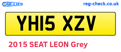 YH15XZV are the vehicle registration plates.