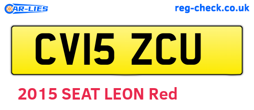 CV15ZCU are the vehicle registration plates.