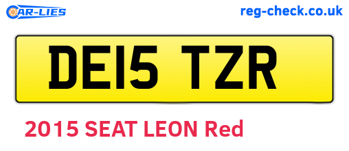 DE15TZR are the vehicle registration plates.