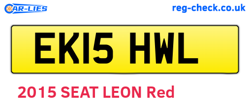 EK15HWL are the vehicle registration plates.