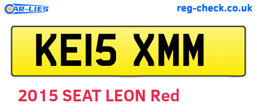 KE15XMM are the vehicle registration plates.