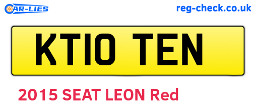 KT10TEN are the vehicle registration plates.