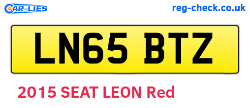 LN65BTZ are the vehicle registration plates.