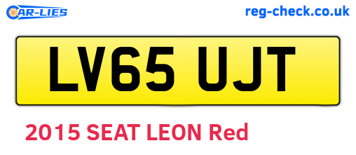 LV65UJT are the vehicle registration plates.