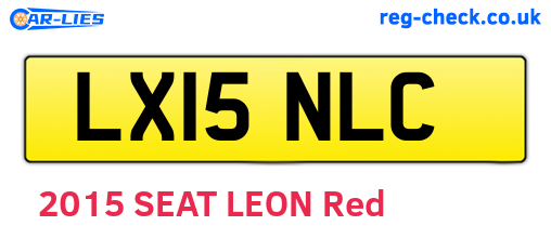 LX15NLC are the vehicle registration plates.