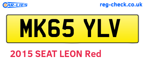 MK65YLV are the vehicle registration plates.