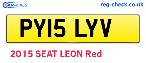 PY15LYV are the vehicle registration plates.