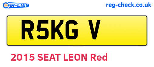 R5KGV are the vehicle registration plates.