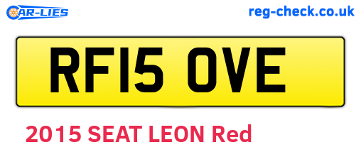 RF15OVE are the vehicle registration plates.