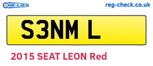 S3NML are the vehicle registration plates.