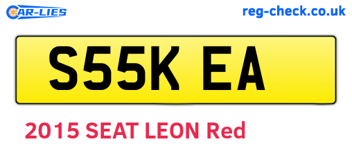 S55KEA are the vehicle registration plates.