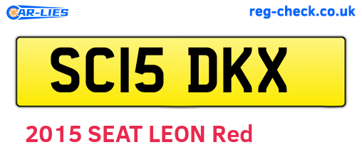 SC15DKX are the vehicle registration plates.
