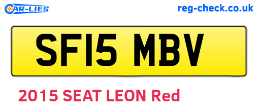 SF15MBV are the vehicle registration plates.