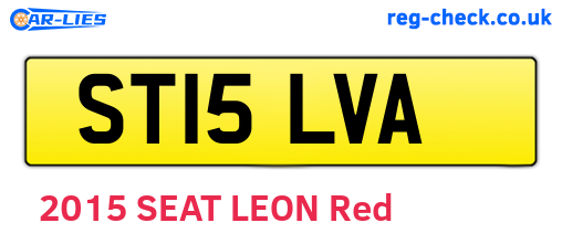 ST15LVA are the vehicle registration plates.