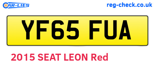 YF65FUA are the vehicle registration plates.