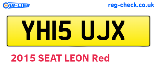 YH15UJX are the vehicle registration plates.