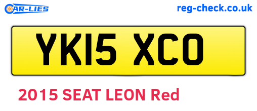 YK15XCO are the vehicle registration plates.