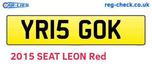 YR15GOK are the vehicle registration plates.