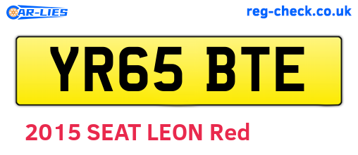 YR65BTE are the vehicle registration plates.