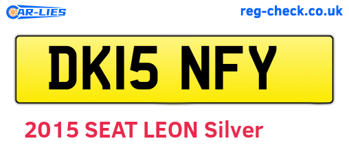 DK15NFY are the vehicle registration plates.