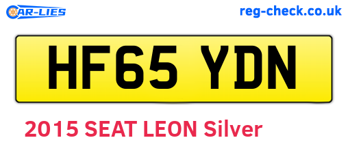 HF65YDN are the vehicle registration plates.