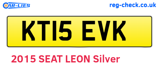 KT15EVK are the vehicle registration plates.